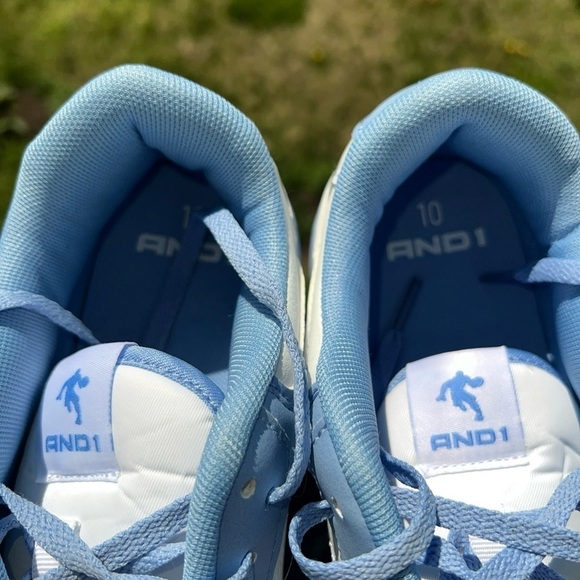 Women’s Blue and White AND1 Low Top Basketball Sneakers Size 10🔥🔥 - Picture 8 of 12
